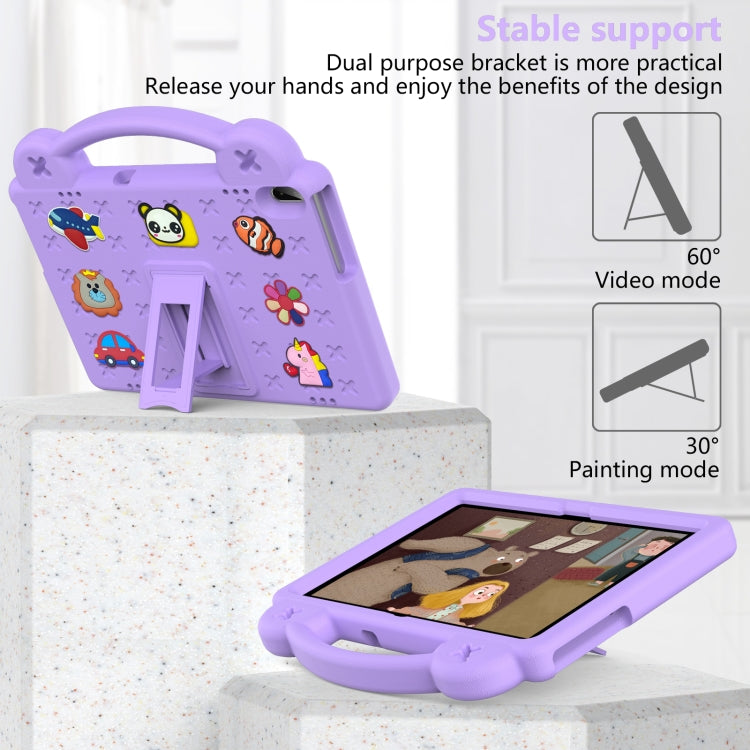 For Huawei MediaPad T5 10.1 Handle Kickstand Children EVA Shockproof Tablet Case(Light Purple) - Huawei by buy2fix | Online Shopping UK | buy2fix