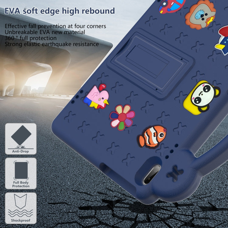 For Huawei MediaPad T5 10.1 Handle Kickstand Children EVA Shockproof Tablet Case(Navy Blue) - Huawei by buy2fix | Online Shopping UK | buy2fix
