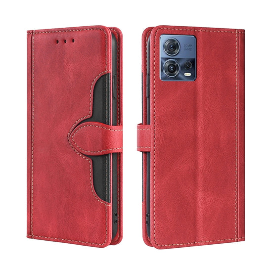 For Motorola Edge S30 Pro 5G/Edge 30 Fusion Skin Feel Magnetic Buckle Leather Phone Case(Red)