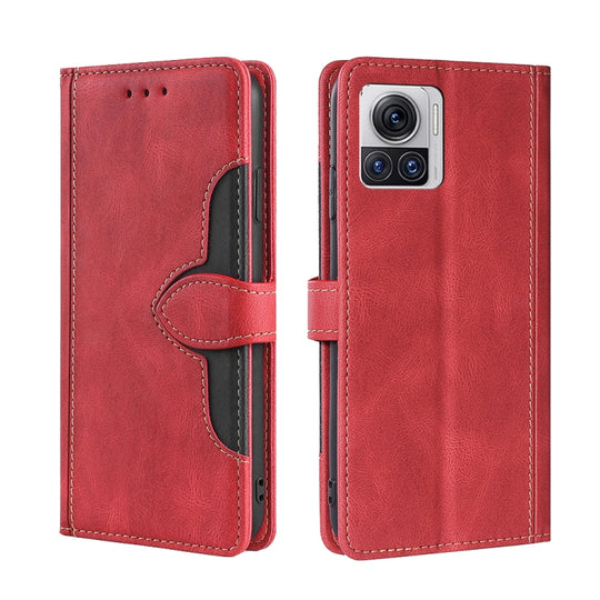 For Motorola Moto X30 Pro 5G / Edge 30 Ultra Skin Feel Magnetic Buckle Leather Phone Case(Red)