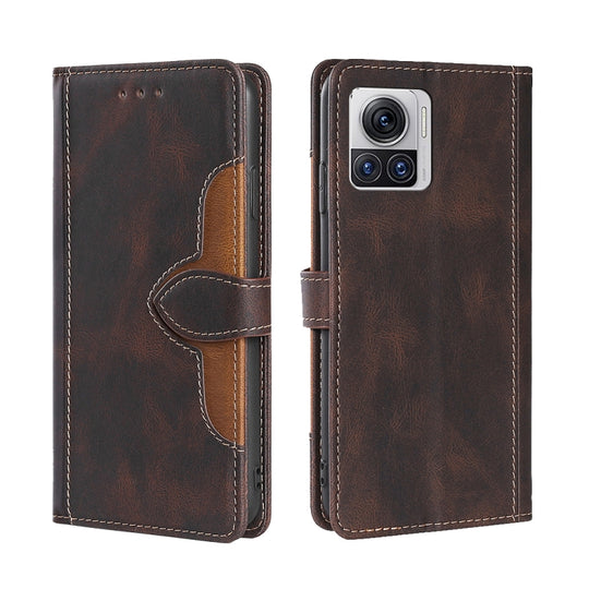 For Motorola Moto X30 Pro 5G / Edge 30 Ultra Skin Feel Magnetic Buckle Leather Phone Case(Brown)