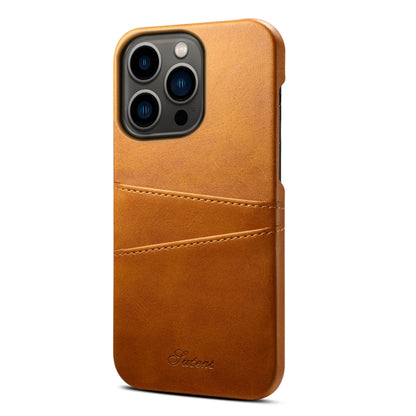 For iPhone 14 Pro Max Suteni Calf Texture Card Slots Phone Case (Khaki) - iPhone 14 Pro Max Cases by Suteni | Online Shopping UK | buy2fix
