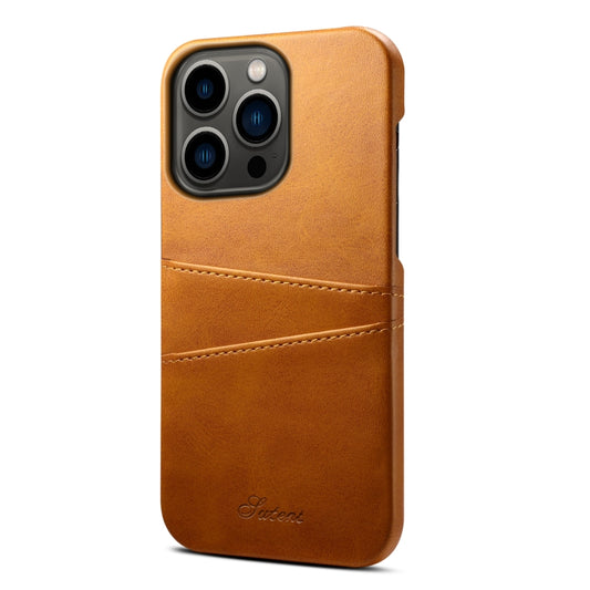 For iPhone 14 Pro Max Suteni Calf Texture Card Slots Phone Case (Khaki) - iPhone 14 Pro Max Cases by Suteni | Online Shopping UK | buy2fix