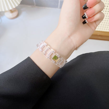 For Xiaomi Mi Band 5 / 6 Metal Frame Resin Watch Band(Silver) - Watch Bands by buy2fix | Online Shopping UK | buy2fix