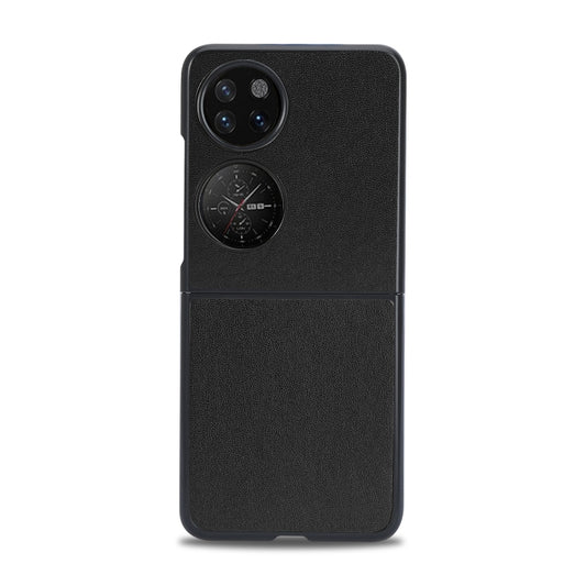 For Huawei P50 Pocket Plain Skin Litchi Texture Phone Case(Black) by buy2fix