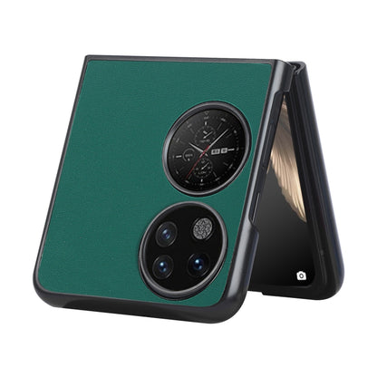 For Huawei P50 Pocket Plain Skin Litchi Texture Phone Case(Green) by buy2fix