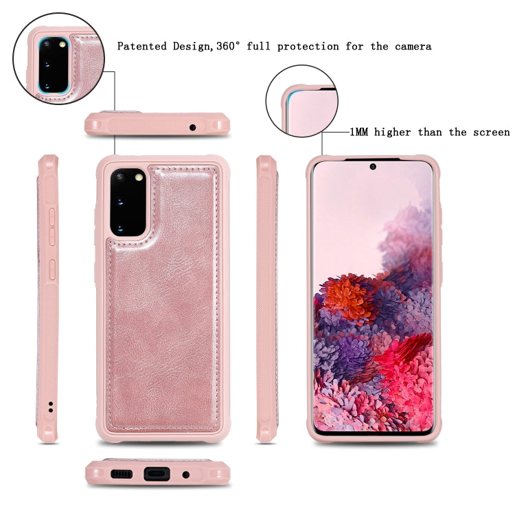 For Galaxy S20 Multifunctional Retro Detachable Magnetic Horizontal Flip Leather Case with Card Slots & Holder & Wallet & Photo Frame(Pink) - Galaxy Phone Cases by buy2fix | Online Shopping UK | buy2fix