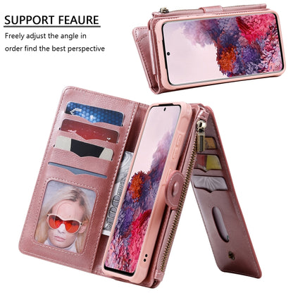 For Galaxy S20 Multifunctional Retro Detachable Magnetic Horizontal Flip Leather Case with Card Slots & Holder & Wallet & Photo Frame(Pink) - Galaxy Phone Cases by buy2fix | Online Shopping UK | buy2fix