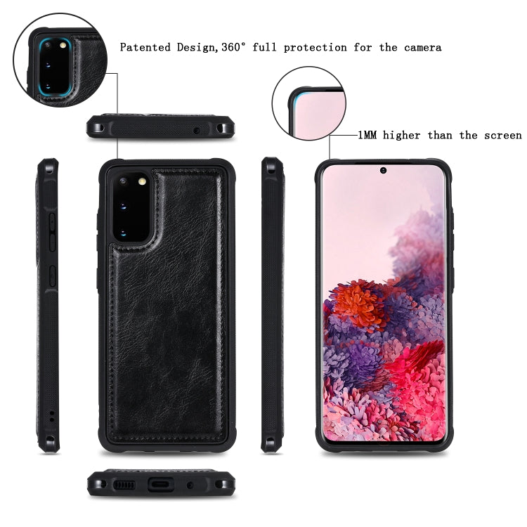 For Galaxy S20 Multifunctional Retro Detachable Magnetic Horizontal Flip Leather Case with Card Slots & Holder & Wallet & Photo Frame(Black) - Galaxy Phone Cases by buy2fix | Online Shopping UK | buy2fix