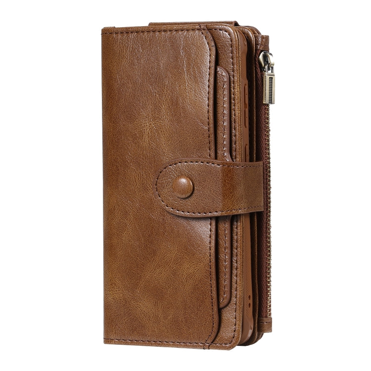 For Galaxy S20 Multifunctional Retro Detachable Magnetic Horizontal Flip Leather Case with Card Slots & Holder & Wallet & Photo Frame(Brown) - Galaxy Phone Cases by buy2fix | Online Shopping UK | buy2fix