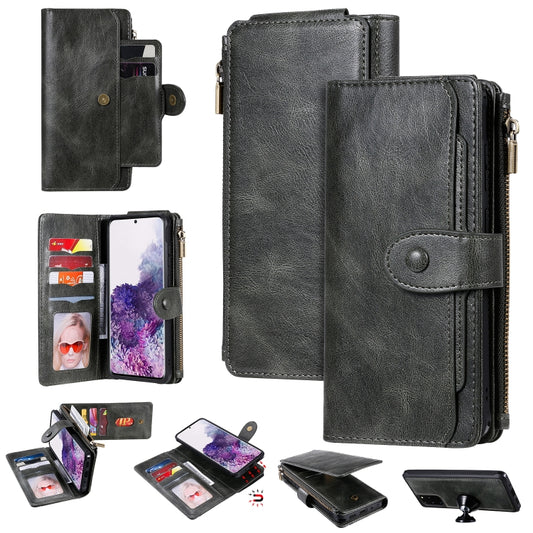 For Galaxy S20 Plus Multifunctional Retro Detachable Magnetic Horizontal Flip Leather Case with Card Slots & Holder & Wallet & Photo Frame(Dark Grey) - Galaxy Phone Cases by buy2fix | Online Shopping UK | buy2fix