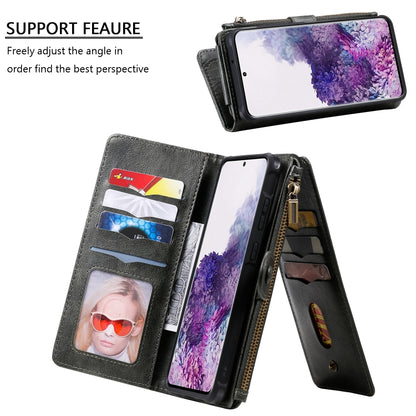 For Galaxy S20 Plus Multifunctional Retro Detachable Magnetic Horizontal Flip Leather Case with Card Slots & Holder & Wallet & Photo Frame(Dark Grey) - Galaxy Phone Cases by buy2fix | Online Shopping UK | buy2fix
