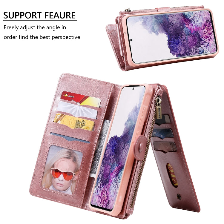 For Galaxy S20 Plus Multifunctional Retro Detachable Magnetic Horizontal Flip Leather Case with Card Slots & Holder & Wallet & Photo Frame(Pink) - Galaxy Phone Cases by buy2fix | Online Shopping UK | buy2fix