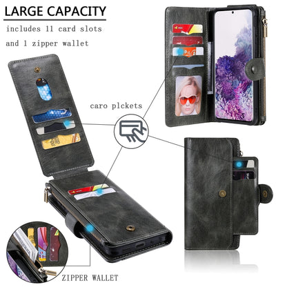 For Galaxy S20 Plus Multifunctional Retro Detachable Magnetic Horizontal Flip Leather Case with Card Slots & Holder & Wallet & Photo Frame(Black) - Galaxy Phone Cases by buy2fix | Online Shopping UK | buy2fix