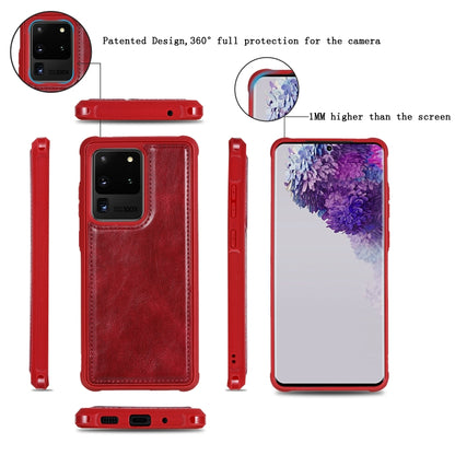 For Galaxy S20 Ultra Multifunctional Retro Detachable Magnetic Horizontal Flip Leather Case with Card Slots & Holder & Wallet & Photo Frame(Red) - Galaxy Phone Cases by buy2fix | Online Shopping UK | buy2fix