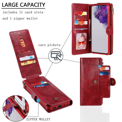 For Galaxy S20 Ultra Multifunctional Retro Detachable Magnetic Horizontal Flip Leather Case with Card Slots & Holder & Wallet & Photo Frame(Red) - Galaxy Phone Cases by buy2fix | Online Shopping UK | buy2fix
