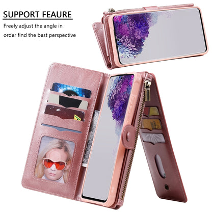For Galaxy S20 Ultra Multifunctional Retro Detachable Magnetic Horizontal Flip Leather Case with Card Slots & Holder & Wallet & Photo Frame(Pink) - Galaxy Phone Cases by buy2fix | Online Shopping UK | buy2fix