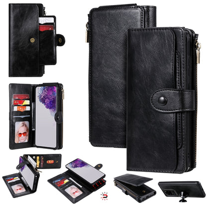For Galaxy S20 Ultra Multifunctional Retro Detachable Magnetic Horizontal Flip Leather Case with Card Slots & Holder & Wallet & Photo Frame(Black) - Galaxy Phone Cases by buy2fix | Online Shopping UK | buy2fix