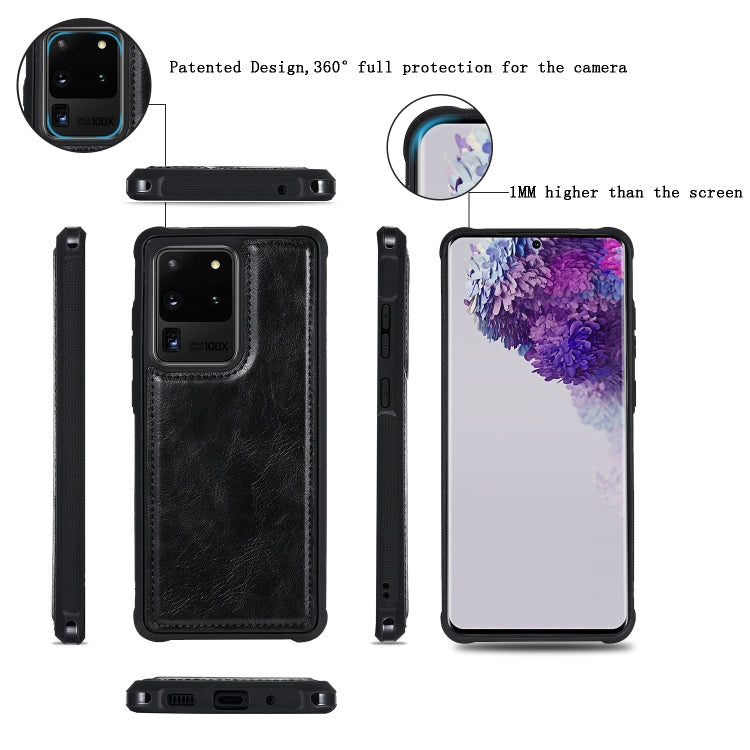 For Galaxy S20 Ultra Multifunctional Retro Detachable Magnetic Horizontal Flip Leather Case with Card Slots & Holder & Wallet & Photo Frame(Black) - Galaxy Phone Cases by buy2fix | Online Shopping UK | buy2fix