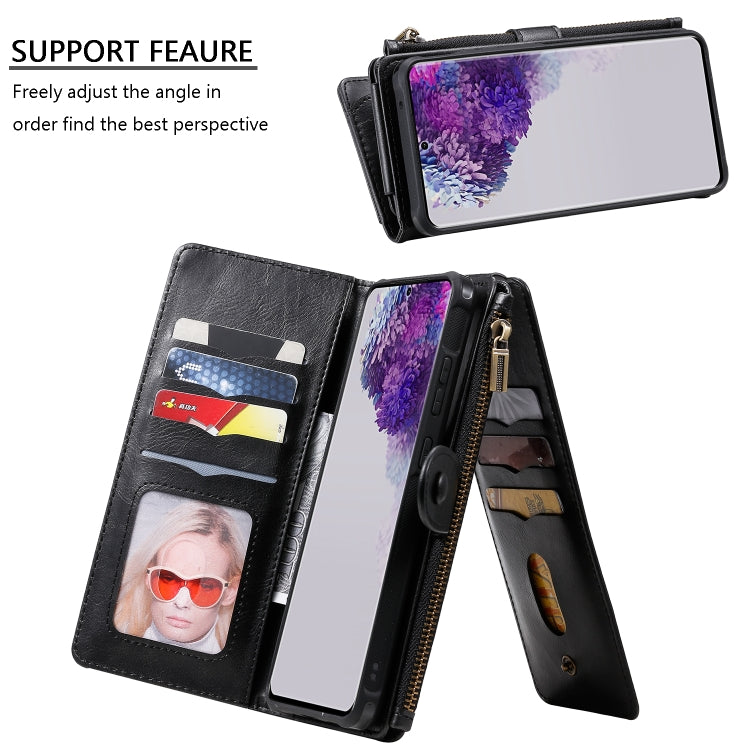 For Galaxy S20 Ultra Multifunctional Retro Detachable Magnetic Horizontal Flip Leather Case with Card Slots & Holder & Wallet & Photo Frame(Black) - Galaxy Phone Cases by buy2fix | Online Shopping UK | buy2fix