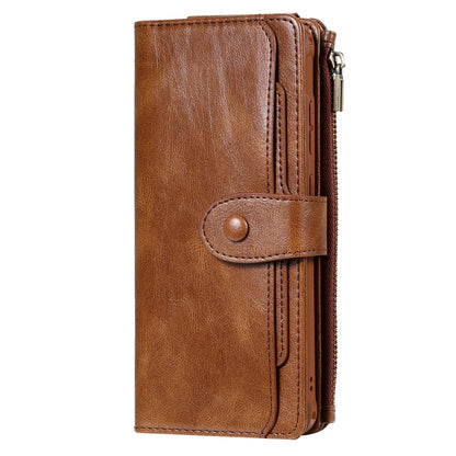 For Galaxy S20 Ultra Multifunctional Retro Detachable Magnetic Horizontal Flip Leather Case with Card Slots & Holder & Wallet & Photo Frame(Brown) - Galaxy Phone Cases by buy2fix | Online Shopping UK | buy2fix