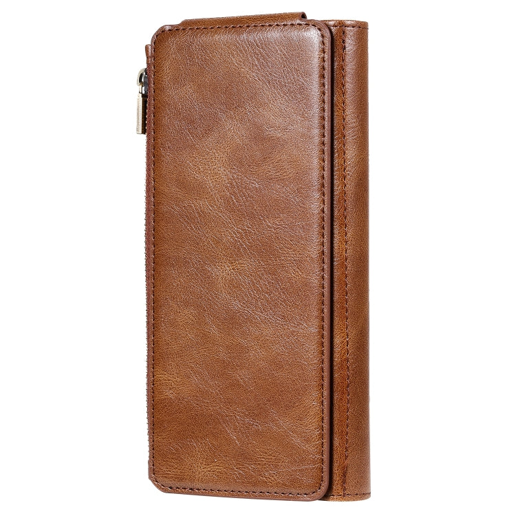 For Galaxy S20 Ultra Multifunctional Retro Detachable Magnetic Horizontal Flip Leather Case with Card Slots & Holder & Wallet & Photo Frame(Brown) - Galaxy Phone Cases by buy2fix | Online Shopping UK | buy2fix