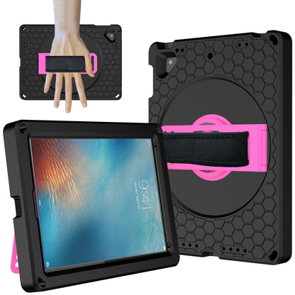 EVA + PC Tablet Case with Shoulder Strap For iPad Air / Air 2 / 9.7 2017 / 9.7 2018(Black + Rose Red) - iPad 9.7 (2018) & (2017) Cases by buy2fix | Online Shopping UK | buy2fix