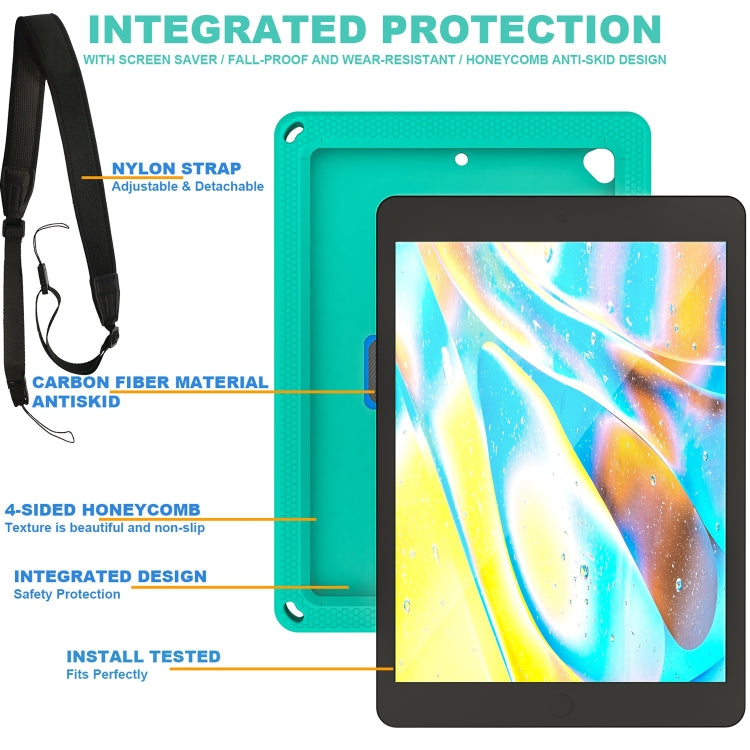EVA + PC Tablet Case with Shoulder Strap For iPad 10.2 2022 / 2021 / 2020 / 2019 / 10.5(Glacier Green) - iPad 10.2 Cases by buy2fix | Online Shopping UK | buy2fix