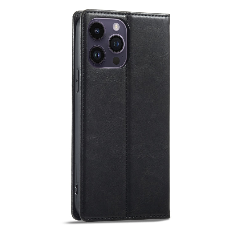 For iPhone 14 Pro Max LC.IMEEKE RFID Anti-theft Leather Phone Case(Black) - iPhone 14 Pro Max Cases by LC.IMEEKE | Online Shopping UK | buy2fix