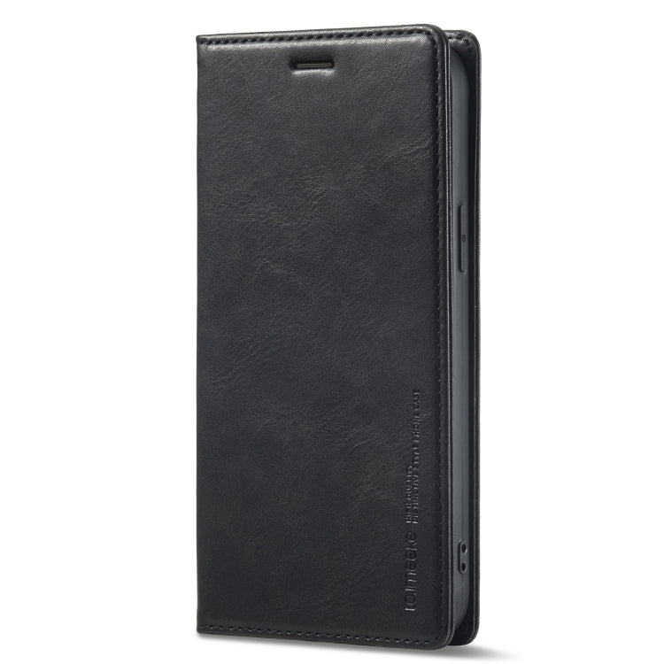 For iPhone 12 Pro/12 LC.IMEEKE RFID Anti-theft Leather Phone Case(Black) - iPhone 12 / 12 Pro Cases by LC.IMEEKE | Online Shopping UK | buy2fix