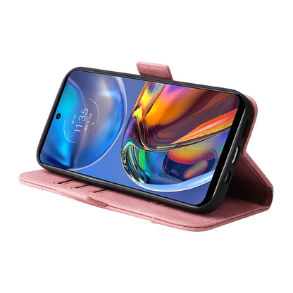 For Motorola Moto E32 BETOPNICE Dual-side Buckle Leather Phone Case(Pink) - Motorola Cases by BETOPNICE | Online Shopping UK | buy2fix