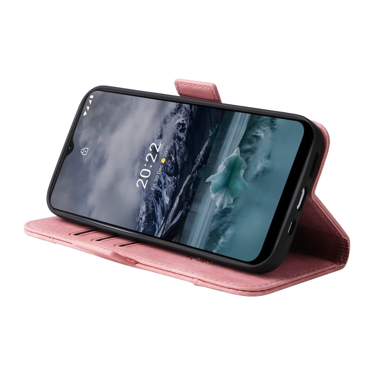 For Nokia G21 BETOPNICE Dual-side Buckle Leather Phone Case(Pink) - Nokia Cases by BETOPNICE | Online Shopping UK | buy2fix