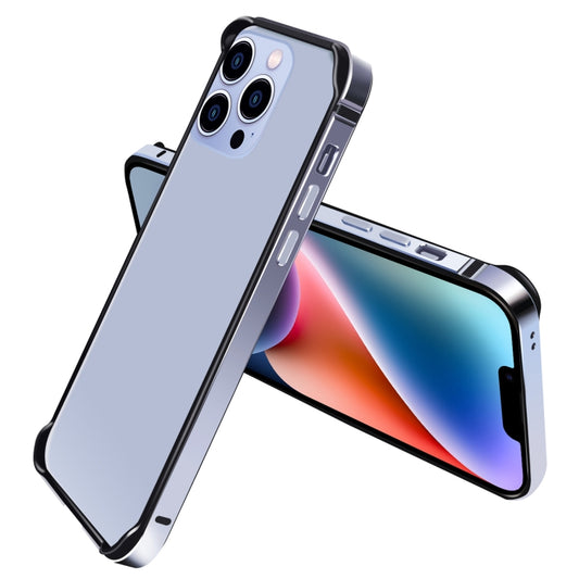 For iPhone 14 Plus TPU + Aluminum Alloy Frame Phone Case(Blue) - iPhone 14 Plus Cases by buy2fix | Online Shopping UK | buy2fix