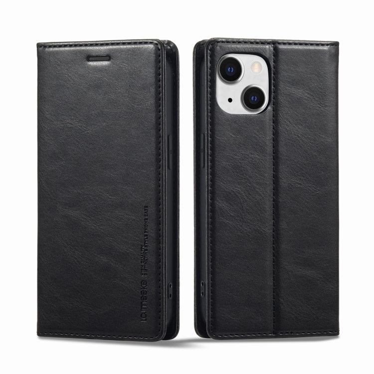 For iPhone 13 LC.IMEEKE RFID Anti-theft Leather Phone Case(Black) - iPhone 13 Cases by LC.IMEEKE | Online Shopping UK | buy2fix