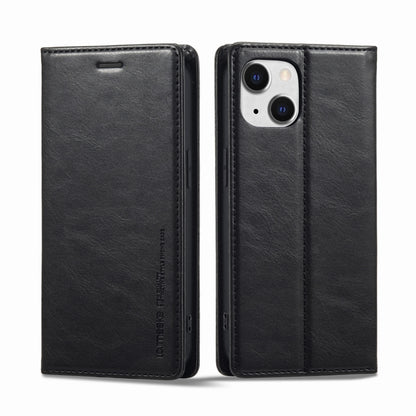 For iPhone 13 LC.IMEEKE RFID Anti-theft Leather Phone Case(Black) - iPhone 13 Cases by LC.IMEEKE | Online Shopping UK | buy2fix