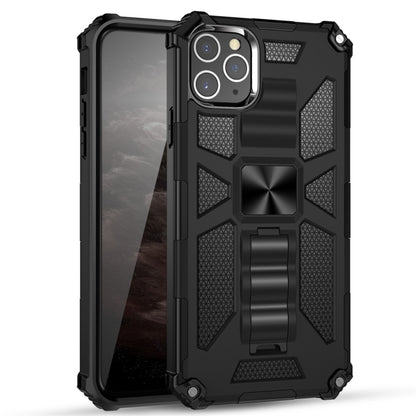 For iPhone 11 Armor Shockproof TPU + PC Magnetic Protective Case with Holder(Black) by buy2fix