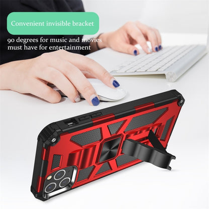 For iPhone 11 Armor Shockproof TPU + PC Magnetic Protective Case with Holder(Black) by buy2fix