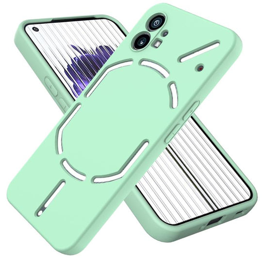 For Nothing Phone 1 Pure Color Liquid Silicone Shockproof Phone Case(Green)