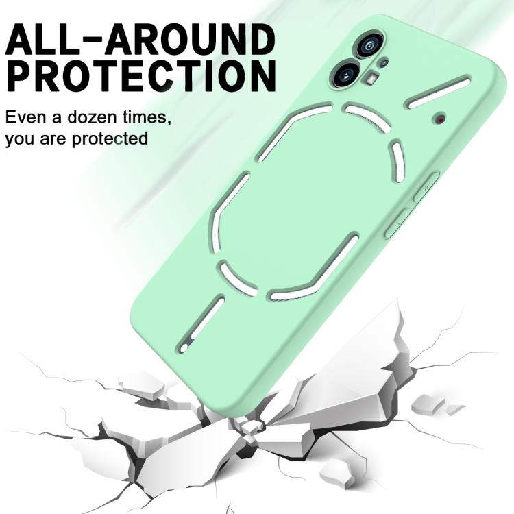 For Nothing Phone 1 Pure Color Liquid Silicone Shockproof Phone Case(Green) by buy2fix