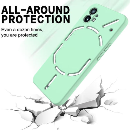 For Nothing Phone 1 Pure Color Liquid Silicone Shockproof Phone Case(Green) by buy2fix