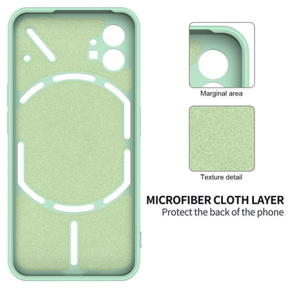 For Nothing Phone 1 Pure Color Liquid Silicone Shockproof Phone Case(Green) by buy2fix