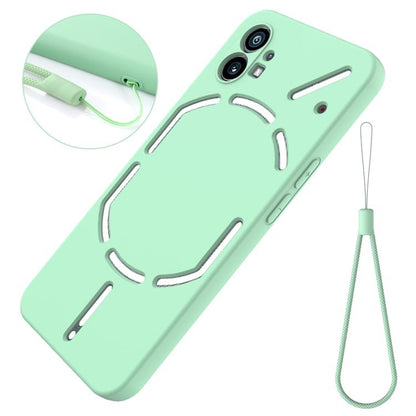 For Nothing Phone 1 Pure Color Liquid Silicone Shockproof Phone Case(Green) by buy2fix