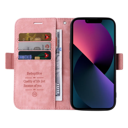 For iPhone 13 mini BETOPNICE Dual-side Buckle Leather Phone Case(Pink) - iPhone 13 mini Cases by BETOPNICE | Online Shopping UK | buy2fix