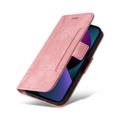 For iPhone 13 mini BETOPNICE Dual-side Buckle Leather Phone Case(Pink) - iPhone 13 mini Cases by BETOPNICE | Online Shopping UK | buy2fix