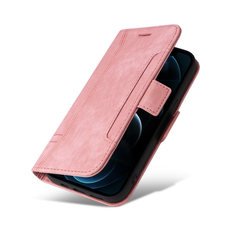For iPhone 12 Pro Max BETOPNICE Dual-side Buckle Leather Phone Case(Pink) - iPhone 12 Pro Max Cases by BETOPNICE | Online Shopping UK | buy2fix