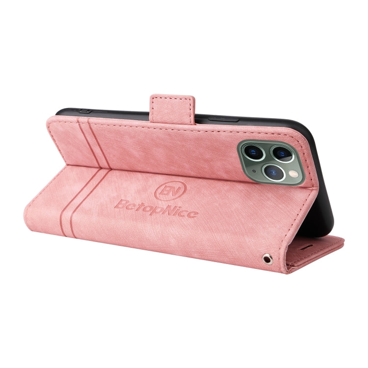For iPhone 11 BETOPNICE Dual-side Buckle Leather Phone Case(Pink) - iPhone 11 Cases by BETOPNICE | Online Shopping UK | buy2fix