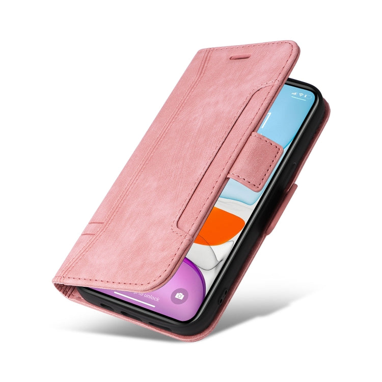 For iPhone 11 BETOPNICE Dual-side Buckle Leather Phone Case(Pink) - iPhone 11 Cases by BETOPNICE | Online Shopping UK | buy2fix