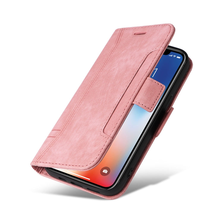 For iPhone X / XS BETOPNICE Dual-side Buckle Leather Phone Case(Pink) - More iPhone Cases by BETOPNICE | Online Shopping UK | buy2fix