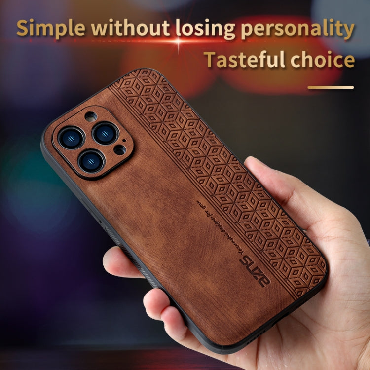 For iPhone 14 Pro Max AZNS 3D Embossed Skin Feel Phone Case(Black) - iPhone 14 Pro Max Cases by AZNS | Online Shopping UK | buy2fix