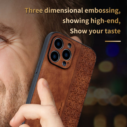 For iPhone 12 Pro AZNS 3D Embossed Skin Feel Phone Case(Black) - iPhone 12 / 12 Pro Cases by AZNS | Online Shopping UK | buy2fix